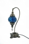 Preview: Mosaiklampe Schwanenhals, blau, Blumenmuster, mittelgroß