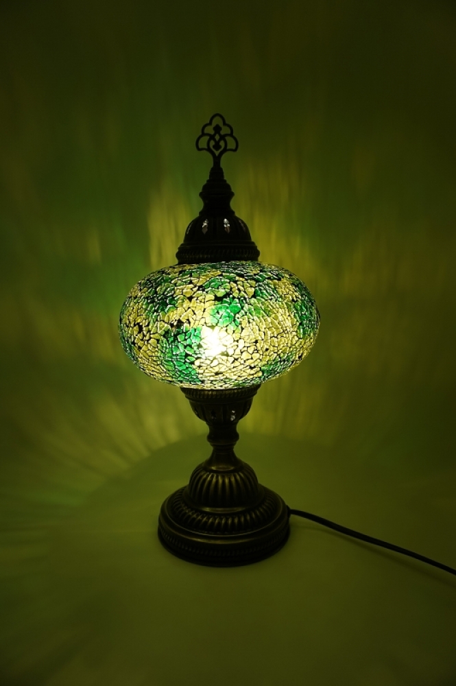 Tischlampe, grün, groß